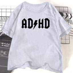 Adhd Printed Pattern T-shirts Summer Women Casual Fashion Minimalist Tops Streetwear Y2K Oversize O-Neck Short Sleeve T-shirts