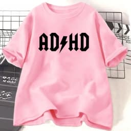 Adhd Printed Pattern T-shirts Summer Women Casual Fashion Minimalist Tops Streetwear Y2K Oversize O-Neck Short Sleeve T-shirts