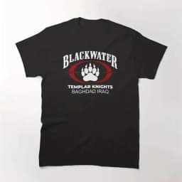 Men'S Blackwater Knights Templar Graphic T-Shirt Bold Red White Print Casual Crew Neck Short Sleeve Men Women All-Season