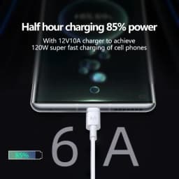 10PCS Quick Charging Cable 120W 6A USB A To Type C Fast Charger High-speed Data Transfer Wire Cords for Samsung Xiaomi Huawei