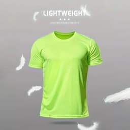 Fashionable men's summer electrocardiogram printed comfortable and breathable round neck T-shirt outdoor casual top