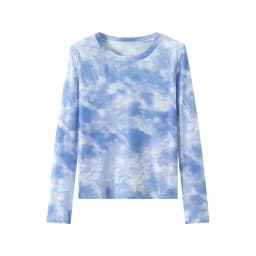 2026 Summer New Women's Mesh Long-Sleeved T-Shirt Round Neck Sun-Protective Printed Top Outer Wear Slim Thin Y2K Vintage Tops