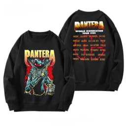 Hot PANTERA Band Snake Python Round-neck Pullover Men's Fall/winter American High Street Retro Top