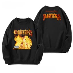 Hot PANTERA Band Snake Python Round-neck Pullover Men's Fall/winter American High Street Retro Top