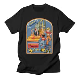 Classic Simple Cartoon Anime American Illustration Casual T-shirt Luxury Brand for Men and Women Top 2026 New