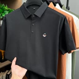 Golf men's polo shirt short sleeved brand fashionable printed top summer new comfortable breathable casual sports collar T-shirt