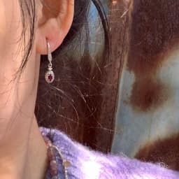 50Vintage Natural Garnet Hoop Earrings Simple Classic Round Circle Gemstone Jewelry Handmade