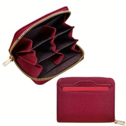 Mini Credit Card Wallet ID Card Holder, Unisex Small Wallet, Thin Zippered Short Coin Purse