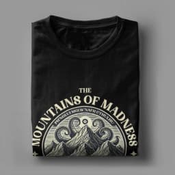 Mountains Madness Lovecraft Hiking and Cthulhu Miskatonic Pure Cotton T-Shirts for Men Summer Y2K Funny Casual Short Sleeve Tees