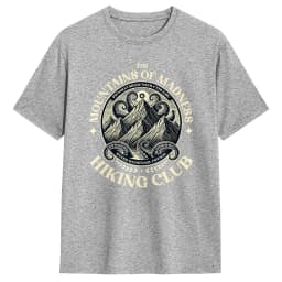 Mountains Madness Lovecraft Hiking and Cthulhu Miskatonic Pure Cotton T-Shirts for Men Summer Y2K Funny Casual Short Sleeve Tees