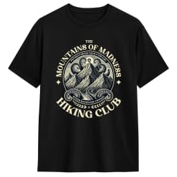 Mountains Madness Lovecraft Hiking and Cthulhu Miskatonic Pure Cotton T-Shirts for Men Summer Y2K Funny Casual Short Sleeve Tees
