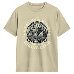 Mountains Madness Lovecraft Hiking and Cthulhu Miskatonic Pure Cotton T-Shirts for Men Summer Y2K Funny Casual Short Sleeve Tees
