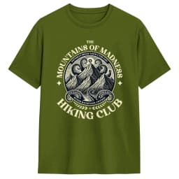 Mountains Madness Lovecraft Hiking and Cthulhu Miskatonic Pure Cotton T-Shirts for Men Summer Y2K Funny Casual Short Sleeve Tees