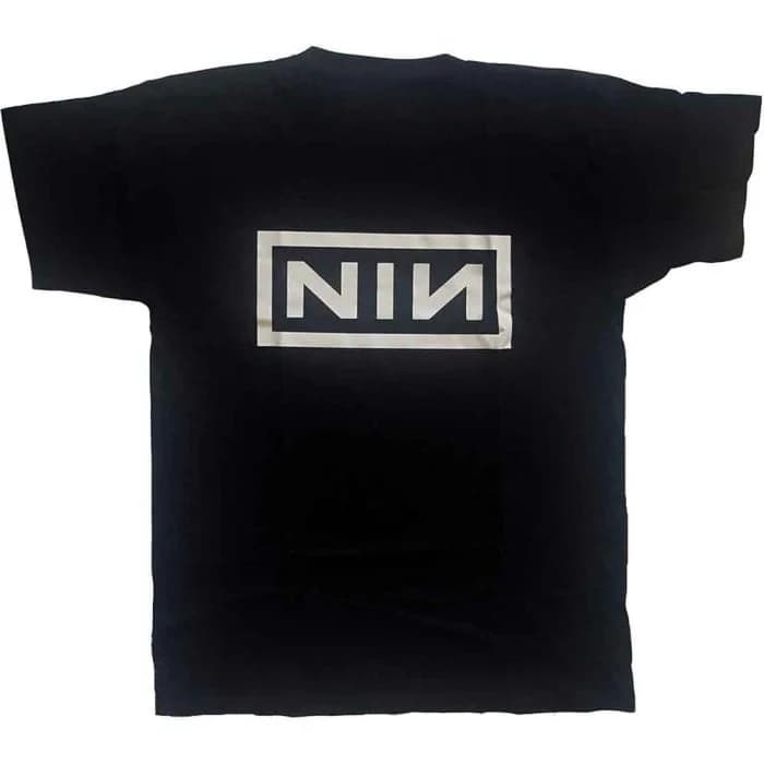 Nine Inch Nails NIN Box Logo Print Cotton T-Shirt Industrial Metal Band Unisex Short Sleeve Tee
