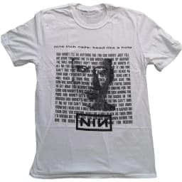 Nine Inch Nails NIN Box Logo Print Cotton T-Shirt Industrial Metal Band Unisex Short Sleeve Tee