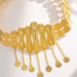 New trendy metal tassels chain belt gold plating arabic coin women waist chain wedding festival costume jewelry