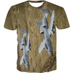 Cool 3D Printed Fighter Aircraft T-shirt Men's Summer Airplane Fans Casual Sports Fitness Tees Tops Short Sleeves T Shirts