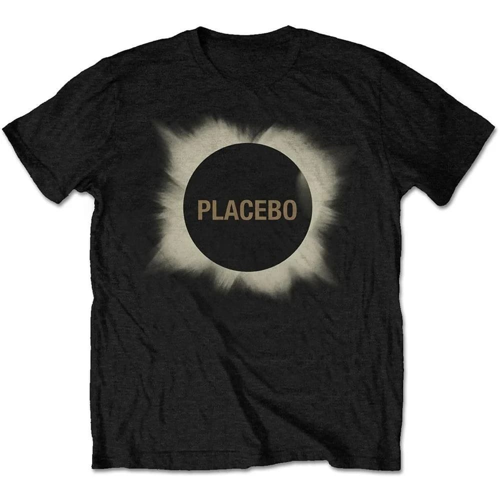 Placebo Eclipse Halo Print Cotton T-Shirt Alternative Rock Band Unisex Short Sleeve Tee