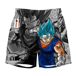 2026 Dragon Ball Z Vegito Blue Manga Style Print Quick Dry Shorts Men Anime Fusion Character Casual Breathable Beach Shorts