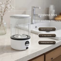 New USB Charging Washing Machine Portable Underwear Cleaner 2L Fully Automatic Socks Washing Machine Dehydratable Laundry Bucket
