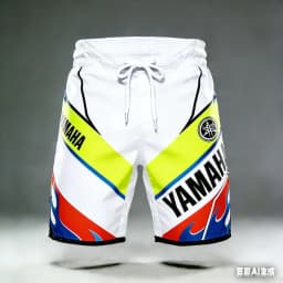 2026 Summer New Yamaha White Fashion Sports Outdoor Fitness Shorts, Men Women Large Casual Motorcycle Riding Shorts