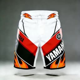 2026 Summer New Yamaha White Fashion Sports Outdoor Fitness Shorts, Men Women Large Casual Motorcycle Riding Shorts