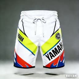 2026 Summer New Yamaha White Fashion Sports Outdoor Fitness Shorts, Men Women Large Casual Motorcycle Riding Shorts