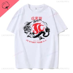 Jackie's Stunt Team Obscura Printed T-shirt Jackie Chan Cotton Man T Shirt Awesome Short Sleeve O Neck Birthday Gift T-Shirts