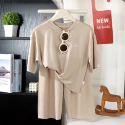 2PCS Children's Lyocell Thin Homewear Clothes Summer Kids Air Conditioning Mid-length Sleeve Tops+Long Pants Pajamas Set