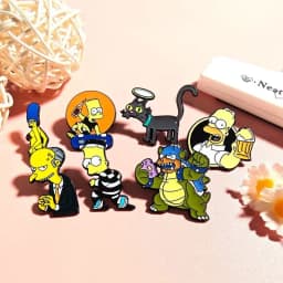 7/14pcs Anime Monster Cute Enamel Pins Set Brooch Lapel Pins Badge for Backpack Costume Accessories Jewelry Gift for Friends