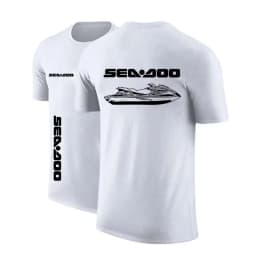 Sea Doo Seadoo Moto Men's New Summer Hot Sale Solid Color T-Shirts Casual Round-Neck Short-Sleeved Fashion Printing Top Clothing
