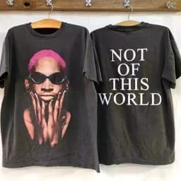 Y2k Summer Retro 90s Portrait Print Black Short Sleeved Unisex T-shirt with European and American Cotton Letter Pattern