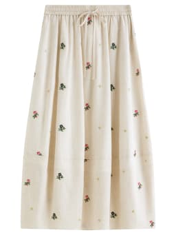 FSLE【Premium Series】Fashionable Embroidered Sleeveless Top and Tulip Skirt Elastic Waist Retro Women 2026 Summer New Arrival Set
