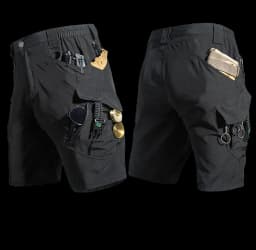 Summer Lightweight Men's Sportswear Shorts Casual Running Multi-pocket Training Jogging Bottoms Breathable Elastic Sport Pants