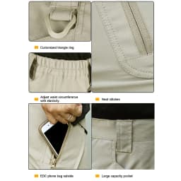 Summer Lightweight Men's Sportswear Shorts Casual Running Multi-pocket Training Jogging Bottoms Breathable Elastic Sport Pants