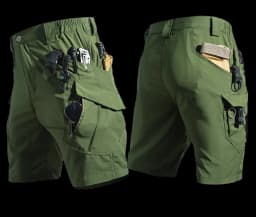 Summer Lightweight Men's Sportswear Shorts Casual Running Multi-pocket Training Jogging Bottoms Breathable Elastic Sport Pants