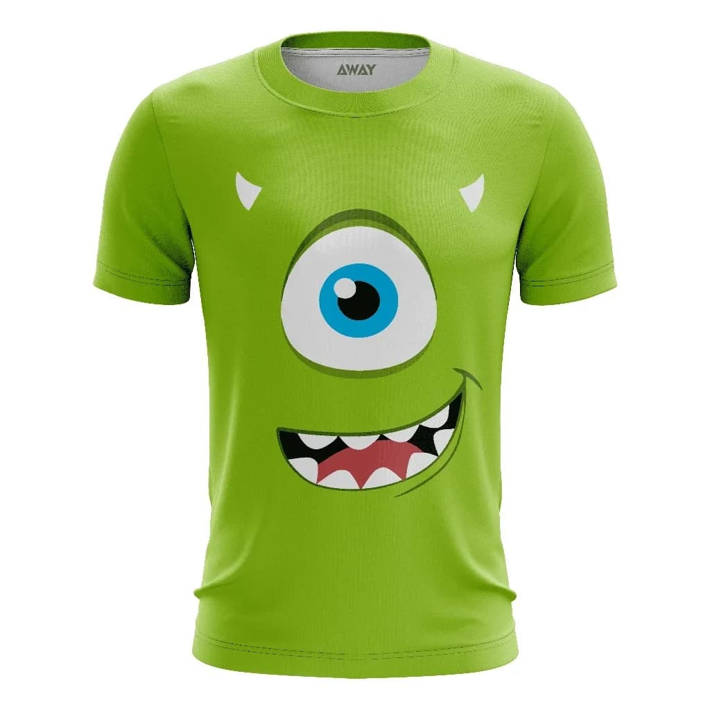 Potdemiel Monsters, Inc. Mike James & Boo Big Face Cartoon 3D Printed Adult Kids T-Shirts Family Summer Quick-drying Plus Size