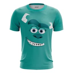 Potdemiel Monsters, Inc. Mike James & Boo Big Face Cartoon 3D Printed Adult Kids T-Shirts Family Summer Quick-drying Plus Size