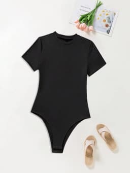 Women's Summer Round-Neck Solid-Color Casual Tight-Fitting Top Set of Five Pieces