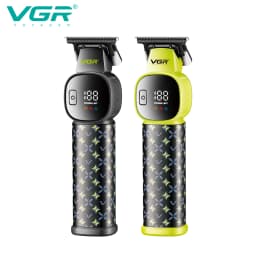 VGR New Hair Clipper LED Intelligent Digital USB Hair Trimmer Ceramic Stainless Steel Blade Professional Electric Push V-185