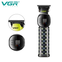 VGR New Hair Clipper LED Intelligent Digital USB Hair Trimmer Ceramic Stainless Steel Blade Professional Electric Push V-185