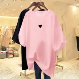 Women Casual Pure Top Tees Basic Solid Sleeve Summer Love Printed Short Sleeve T-shirt Harajuku Sleeve Casual Aesthetic Clothes