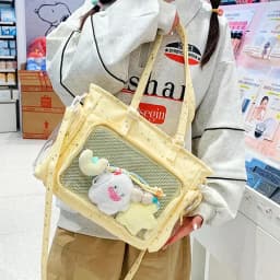 New Y2K Cute Star Bling Ita Bag Women's Fashion Shoulder Bag Lolita Girl Transparent Tote Bag DIY Display Crossbody Bag Handbags