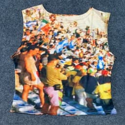 Spring and Summer New Cross-Border Women's Round Neck Vest Fashionable and Versatile Digital Printed Casual Top