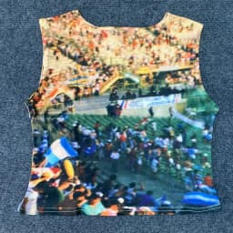 Spring and Summer New Cross-Border Women's Round Neck Vest Fashionable and Versatile Digital Printed Casual Top
