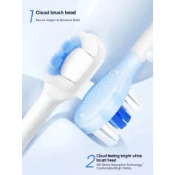 SOOCAS X3S Adult Sonic Electric Smart Toothbrush IPX8 Waterproof 180 Days Battery Life Ultrasonic Soft Cloud Toothbrush Heads