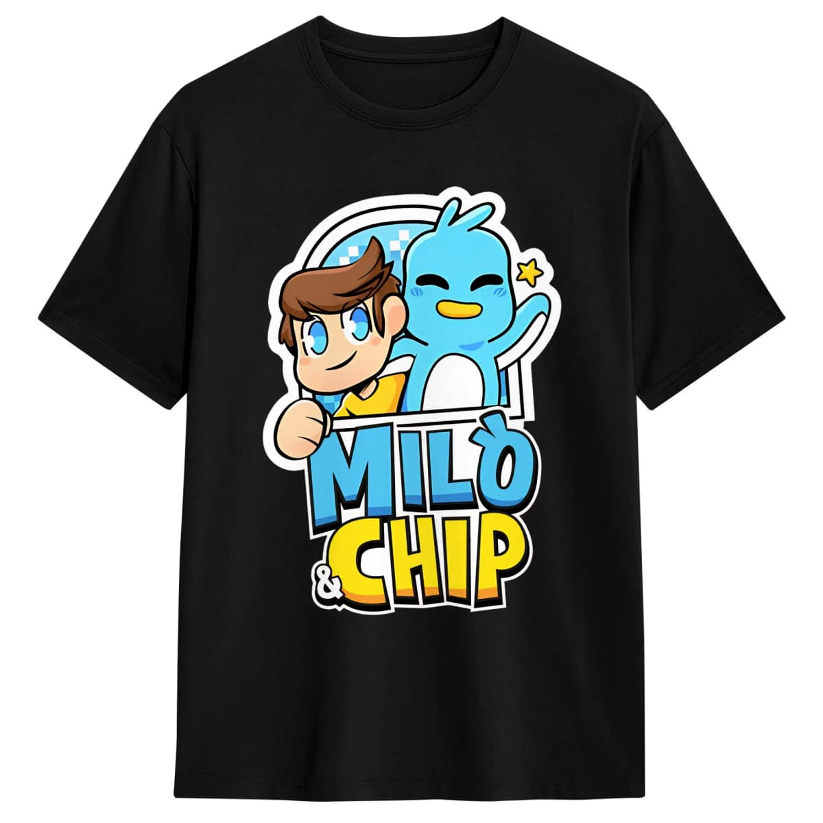 Milo And Chip Pure Cotton T Shirt For Men Summer Vintage T-Shirts O Neck Trending Tee Shirt Oversized Custom DIY Tops