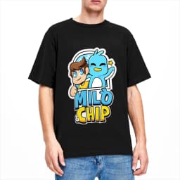 Milo And Chip Pure Cotton T Shirt For Men Summer Vintage T-Shirts O Neck Trending Tee Shirt Oversized Custom DIY Tops