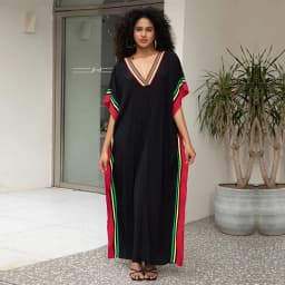 Kaftan Dresses for Women V-Neck Print Swimsuit Cover Up Plus Size Beach Caftan Lounge Dress