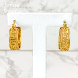 Textured Simple Round 18K Gold Plated Hoop Earrings for Women Circle Earring Party Wedding Gifts Italian African Jewelry Sets